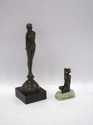 Lot 1453 - Bronzed Metal Erotic Figure of Scantilly Clad...