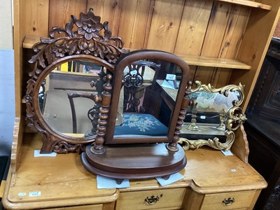 Lot 1574 - XIX Century Dressing Mirror with bobbin...