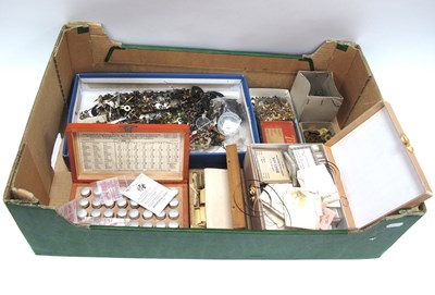 Lot 1468 - Watch-Makers Parts, pointers, mainspring, nuts...