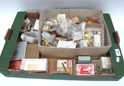 Lot 1483 - Watchmakers Parts: winding crowns, brass watch,...
