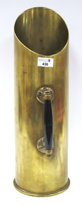 Lot 436 - Royal Navy 4.5 Inch Naval Gun Brass Cartridge...