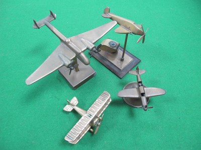 Lot 424 - WWI/WWII Trench Art Brass Model Sopwith Camel...