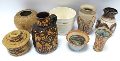 Lot 1181 - West Germany Bay Vases (2), Scheurich ribbed...