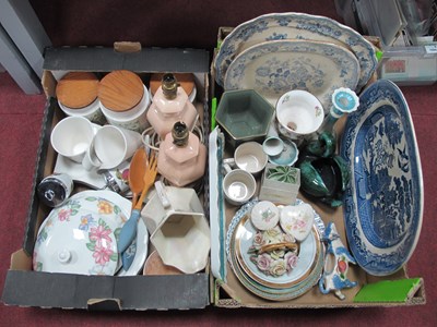 Lot 1093 - Asiatic Pheasant and Willow Pattern Meat...