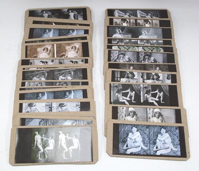 Lot 1361 - Erotica, 29 Double Sided Stereography Cards,...
