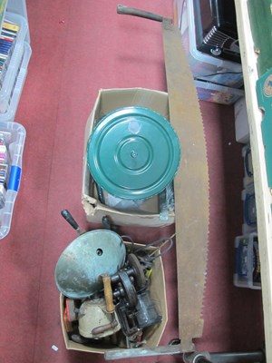 Lot 1125 - Bialaddin Bowl Fire Heater, Woodman's Saw,...