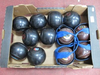 Lot 1144 - A Large Collection of Lawn Green Bowls...