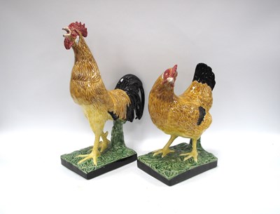Lot 1472 - Bordallo Pinheiro two Large Majolica style...