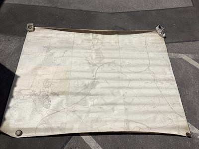 Lot 1558 - Large Ordnance Survey Map 1929, linen-backed...