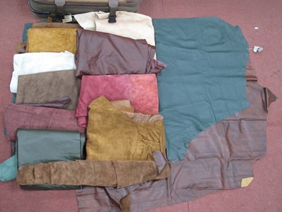 Lot 1489 - Good Quality Leather - three full hides, five...