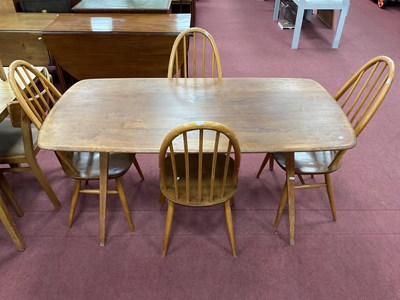 Lot 1618 - Mid Century Ercol Table, Chairs, table with a...