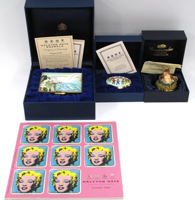 Lot 1339 - Halcyon Days 'Niagara Falls' Enamel Box, of...