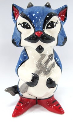 Lot 1162 - Lorna Bailey 'Mephisto' Devil Cat, 14cm high.