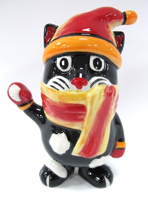 Lot 1163 - Lorna Bailey 'Snowball' the Cat, 13cm high.