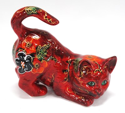 Lot 1283 - Anita Harris Model of a Cute Playful Kitten,...
