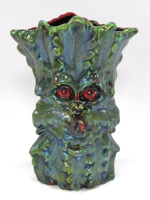 Lot 1240 - Anita Harris 'The Green Tree Man' Vase, gold...