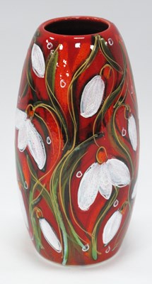 Lot 1250 - Anita Harris 'Ruby Snowdrop' Skittle Vase,...