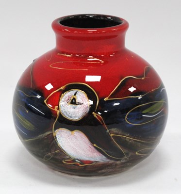 Lot 1271 - Anita Harris 'Puffin' Open Top Marrakesh Vase,...