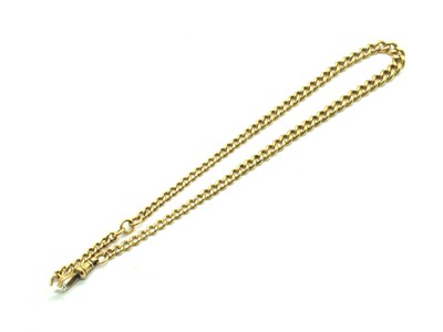 Lot 186 - A 9ct Gold Curb Link Chain, the graduated...