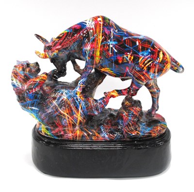Lot 1345 - 'The Duel' - A Large Multi-coloured Composite...