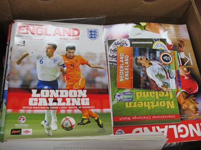 Lot 612 - England Football Programmes and Team Sheets,...