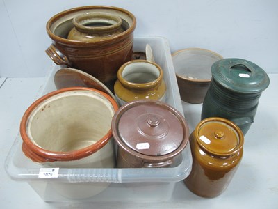 Lot 1075 - A Collection of Stoneware Storage Jars and...