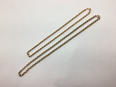 Lot 238 - A 9ct Gold Belcher Link Chain, together with a...
