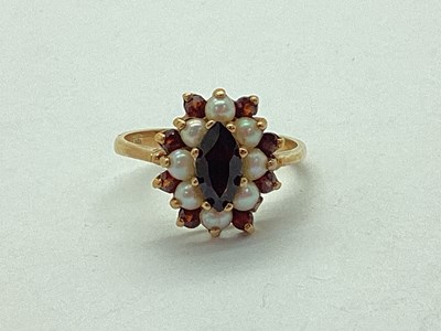 Lot 34 - A Vintage Pearl and Stone Set Dress Ring, of...