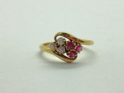 Lot 30 - An 18ct Gold Diamond and Stone Set Abstract...