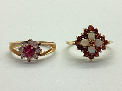 Lot 38 - A 9ct Gold Stone Set Cluster Ring, of...