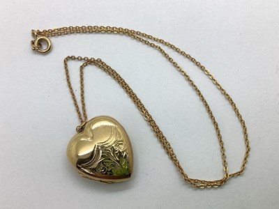 Lot 120 - A 9ct Gold Heartshape Locket Pendant, of...