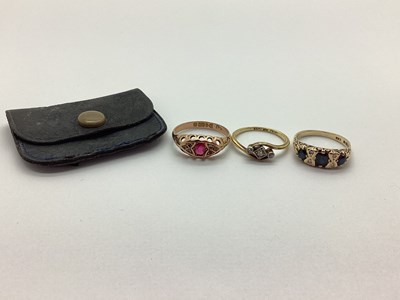 Lot 244 - A Chester Hallmarked 9ct Rose Gold Ring,...