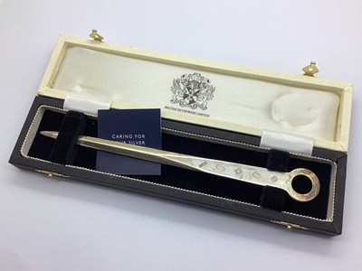 Lot 11 - A Hallmarked Silver 'Meat Skewer' Letter...