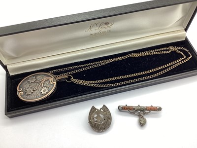 Lot 136 - A Large Victorian Aesthetic Style Oval Locket...