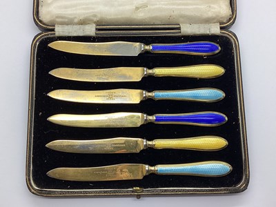 Lot 7 - Firth's; A Cased Set of Six Hallmarked Silver...