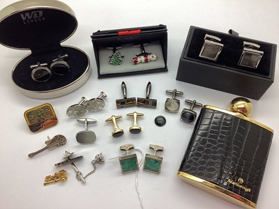 Lot 243 - A Pair of Scottish Hallmarked Silver Cufflinks,...