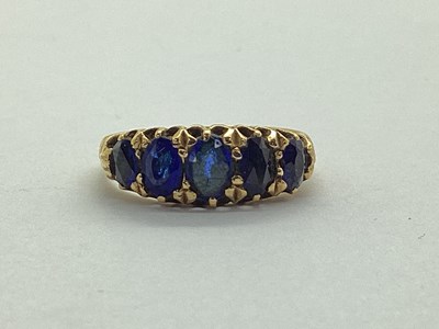 Lot 46 - An Antique 18ct Gold Five Stone Dress Ring,...