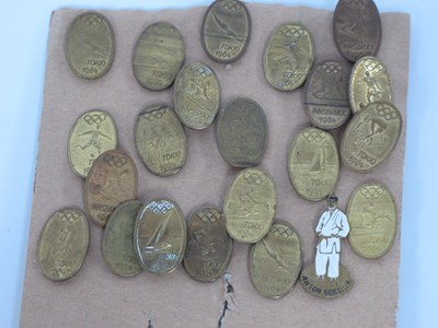 Lot 569 - Olympic Games Pin Badges, from the 1964 Tokyo...