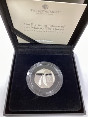 Lot 655 - 2022 UK Royal Mint Silver Proof 50p Coin, to...