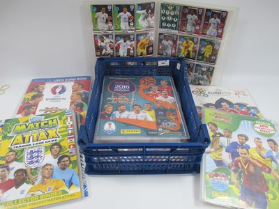 Lot 665 - Seven Euro and World Cup Card Sets in Binders-...