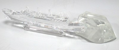 Lot 1201 - A Waterford Crystal Model of the 'Titanic',...