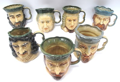 Lot 1173 - Seven Kingston Pottery Toby Jugs: 'Victoria,...
