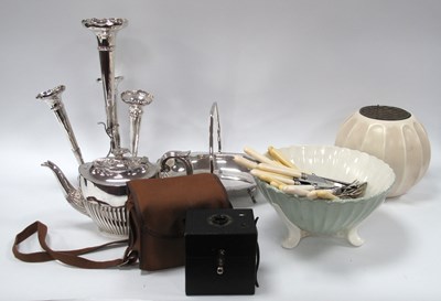 Lot 1272 - J&R.G Silver Plated Epergne, having four...