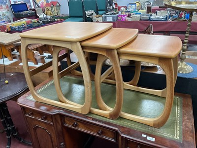 Lot 1562 - Nest of Three Teak Coffee Tables and Barrel...