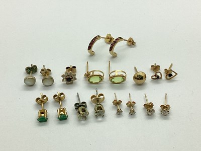 Lot 76 - A Pair of Dainty 9ct Gold Half Hoop Earrings,...