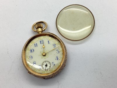 Lot 269 - A Decorative Ladies Fob Watch, the unsigned...