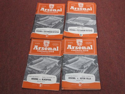 Lot 480 - Arsenal 1955-6 Home Programmes, twelve league,...