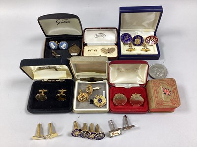 Lot 254 - Wedgwood Jasperware and Other Cufflinks,...