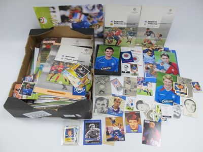 Lot 655 - Glasgow Rangers Programmes, Trade Cards, Press...