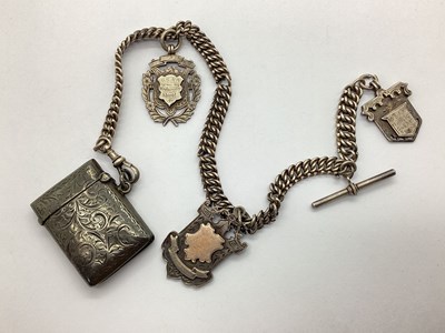 Lot 257 - A Hallmarked Silver Vesta Case, allover...